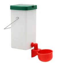 1000ml Rabbit Water bottle with Red Water Bowl Poultry Chick Auto Automatic Drinker for Chicken Duck