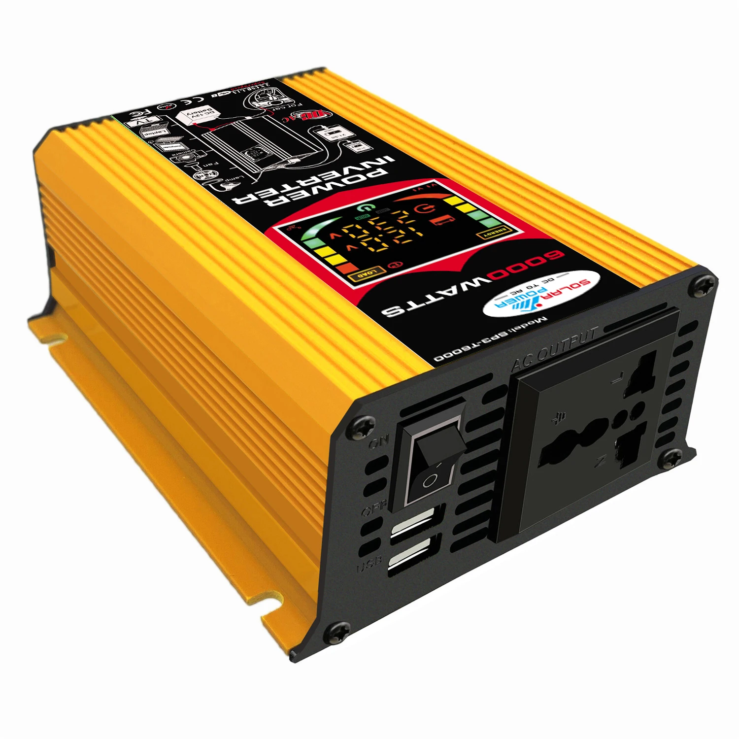 6000W Car Power Inverter LCD Display DC 12V To AC 220/110V Car Sine Wave Converter Inversor 12V 220V USB Car Inverter
6000W Car Power Inverter LCD Display DC 12V To AC 220/110V Car Sine Wave Converter Inversor 12V 220V USB Car Inverter