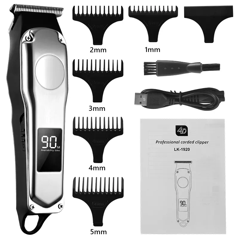 Professional Barber Hair Clipper Rechargeable Cutting Machine Beard Trimmer Shaver for Men Cutter
Professional Barber Hair Clipper Rechargeable Cutting Machine Beard Trimmer Shaver for Men Cutter