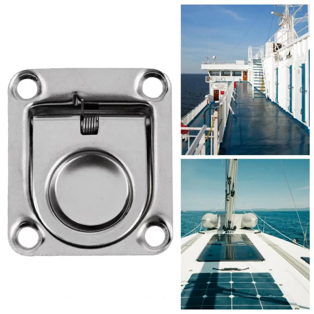Deck Handle Wear-resistant Spring-loaded Corrosion Resistant Foldable Stainless Steel Boat Slam Lifting Ring Handle
Deck Handle Wear-resistant Spring-loaded Corrosion Resistant Foldable Stainless Steel Boat Slam Lifting Ring Handle