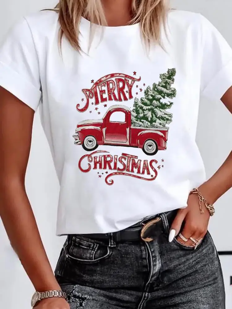 Tree Truck Letter New Year Women Clothing Merry Christmas Graphic T-shirt New Year Clothes Fashion Basic Tee Top Print T Shirt
Tree Truck Letter New Year Women Clothing Merry Christmas Graphic T-shirt New Year Clothes Fashion Basic Tee Top Print T Shirt