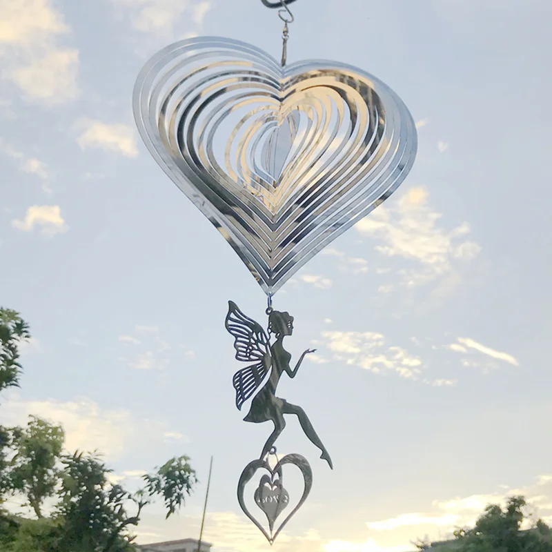 3D Hearts Garden Wind Chimes Outdoor Wind Spinners Mirror Stainless Steel Wind Chime Metal Decorations Hanging Heart Wind Chimes
3D Hearts Garden Wind Chimes Outdoor Wind Spinners Mirror Stainless Steel Wind Chime Metal Decorations Hanging Heart Wind Chimes