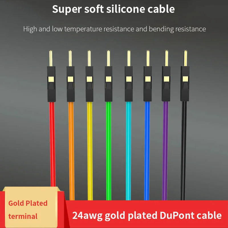 10pcs Silicone High Flexibility Dubang Cable 2.54mm Single High Flexibility High Temperature Resistant Male-female Gold Plating 
10pcs Silicone High Flexibility Dubang Cable 2.54mm Single High Flexibility High Temperature Resistant Male-female Gold Plating