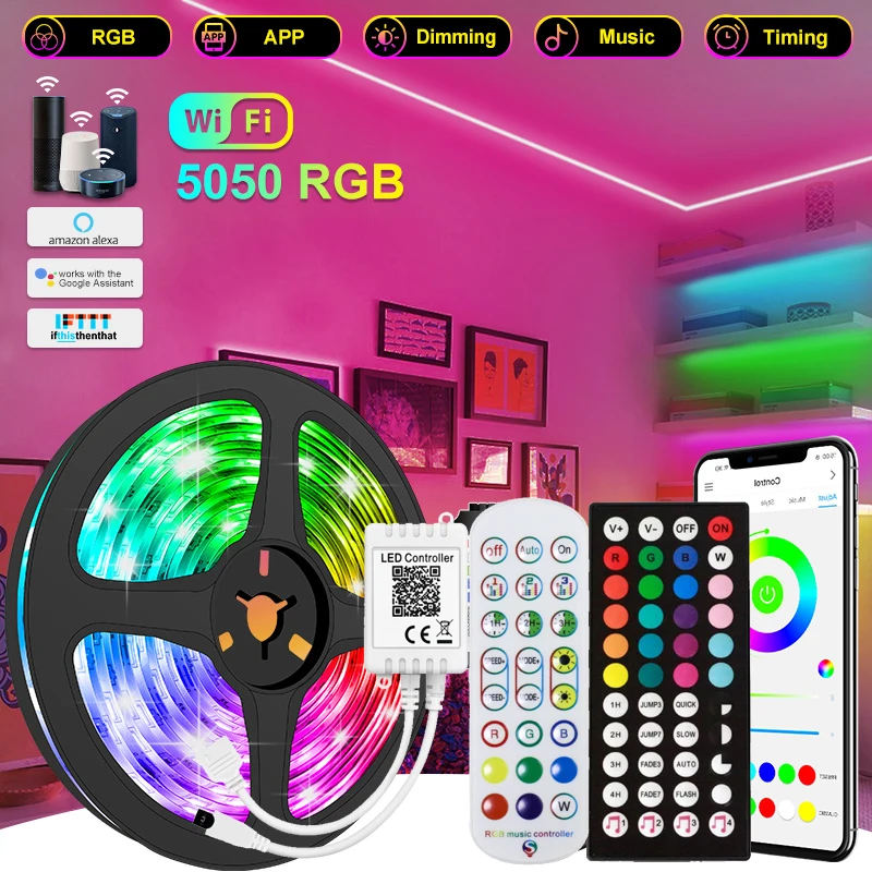 Ленсветильник Светодиодная гибкая RGB 5050 с поддержкой Wi-Fi, 60 светодиодов/м, 5-15 м
Ленсветильник Светодиодная гибкая RGB 5050 с поддержкой Wi-Fi, 60 светодиодов/м, 5-15 м