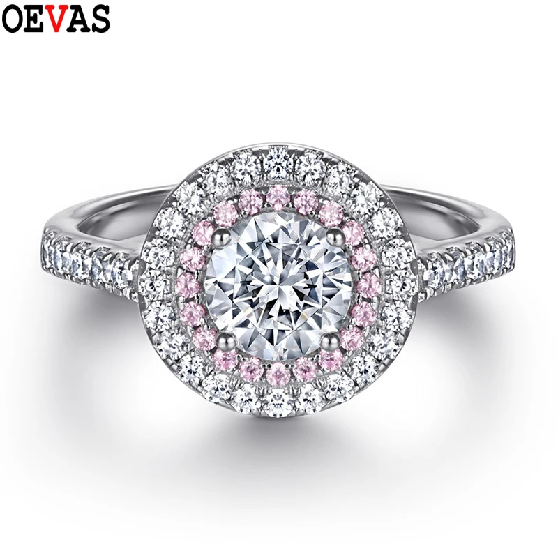 OEVAS 100% 925 Sterling Silver Round Pink High Carbon Diamond Luxury Ring Set For Women Sparkling Wed Party Fine Jewelry Gifts
OEVAS 100% 925 Sterling Silver Round Pink High Carbon Diamond Luxury Ring Set For Women Sparkling Wed Party Fine Jewelry Gifts