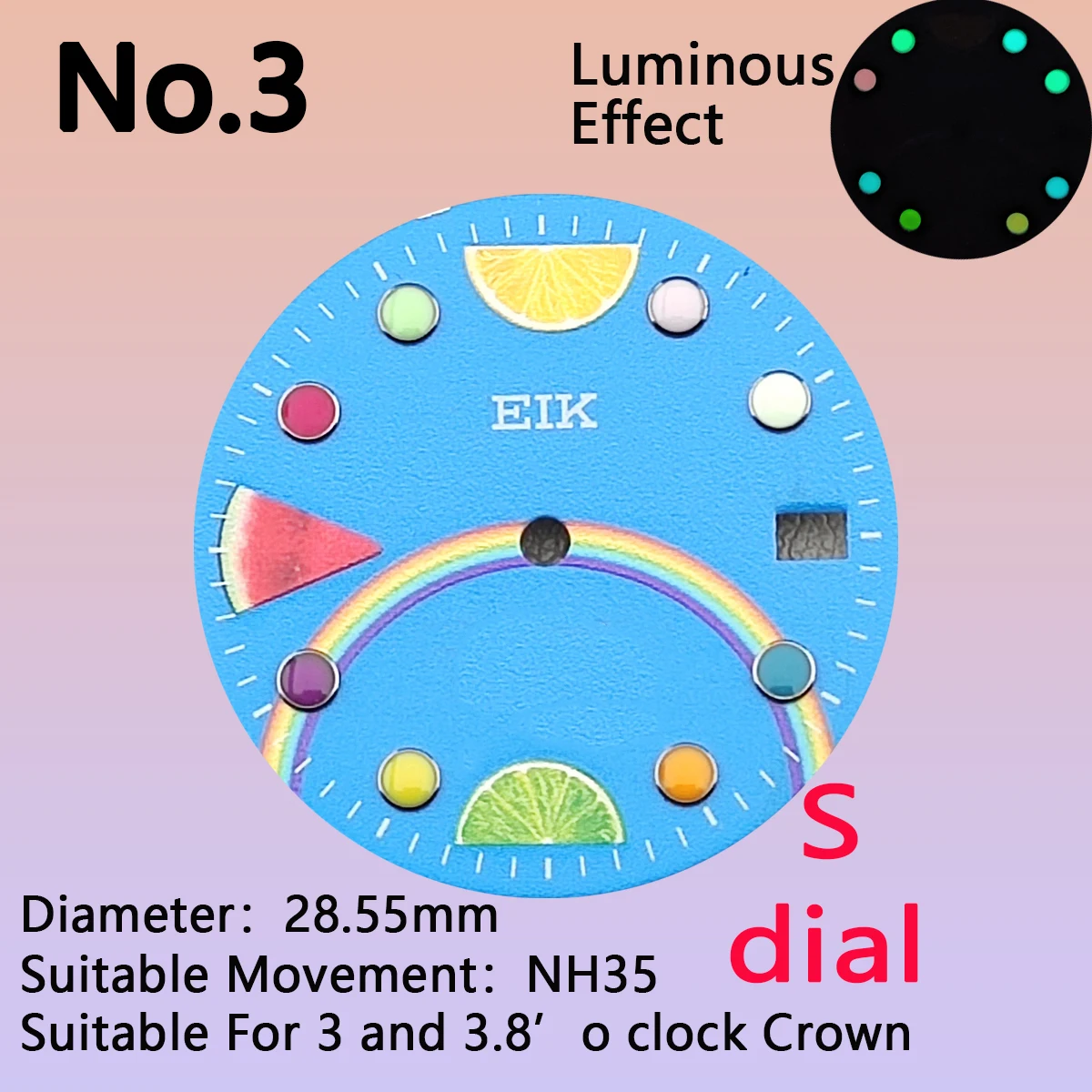 NH35 NH36 Watch S Dial 28.5mm/29mm Various Colors C3 Super Luminous Fit NH35 NH36 Movement Modified Watch Literal Abalone Seik
NH35 NH36 Watch S Dial 28.5mm/29mm Various Colors C3 Super Luminous Fit NH35 NH36 Movement Modified Watch Literal Abalone Seik