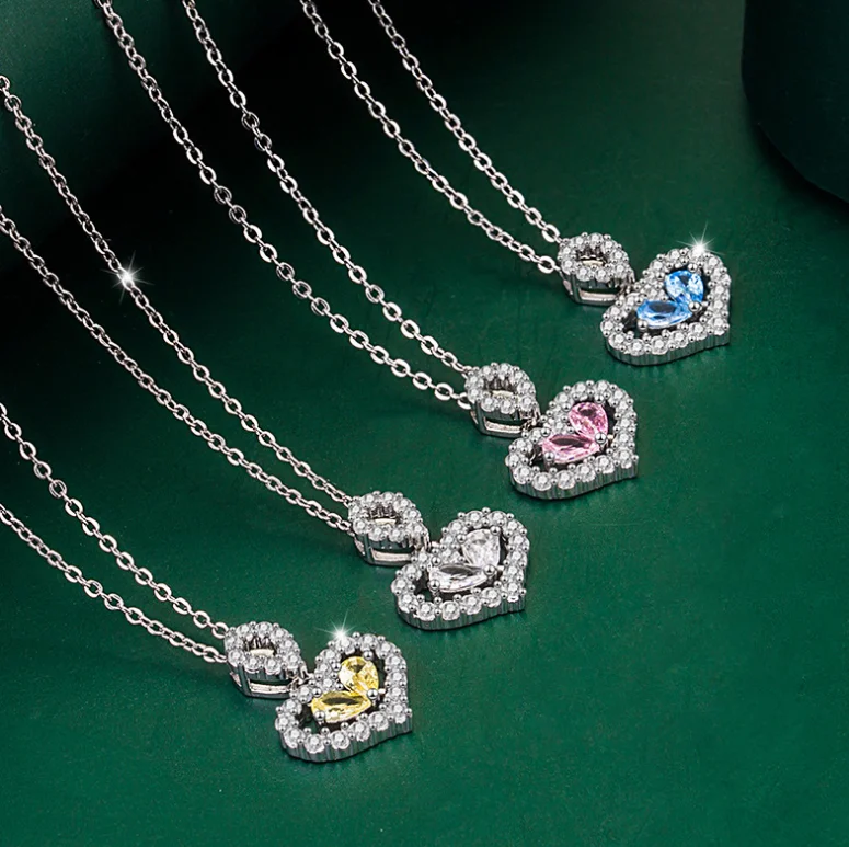 ANGLANG Luxury Heart Pendant Necklace Bridal Wedding Shiny CZ Stone Romantic Gift Elegant Fashion Necklace Jewelry for Women
ANGLANG Luxury Heart Pendant Necklace Bridal Wedding Shiny CZ Stone Romantic Gift Elegant Fashion Necklace Jewelry for Women