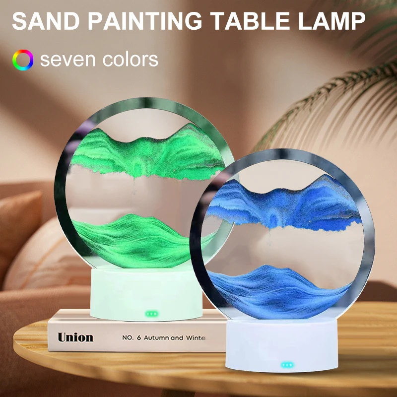 2023 Creative 3D Moving Sand Art Night Light Quicksand Painting Table Lamp LED Lights Hourglass Christmas Gift Home Office Decor
2023 Creative 3D Moving Sand Art Night Light Quicksand Painting Table Lamp LED Lights Hourglass Christmas Gift Home Office Decor