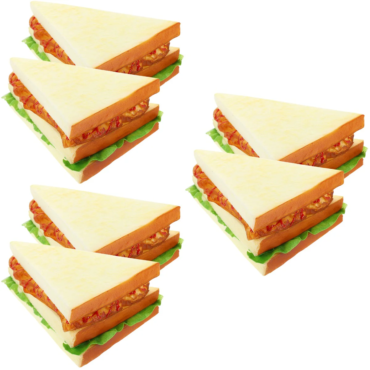 

6 шт. реалистичная модель сэндвич PU украшение для сэндвичей выпечка реквизит для фотосъемки