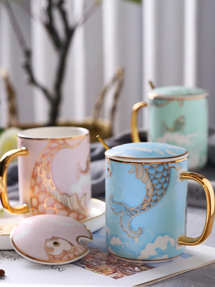 Creative ceramic mug cup milk personality trend couples men and women with cover teaspoons of glass coffee cup
Creative ceramic mug cup milk personality trend couples men and women with cover teaspoons of glass coffee cup