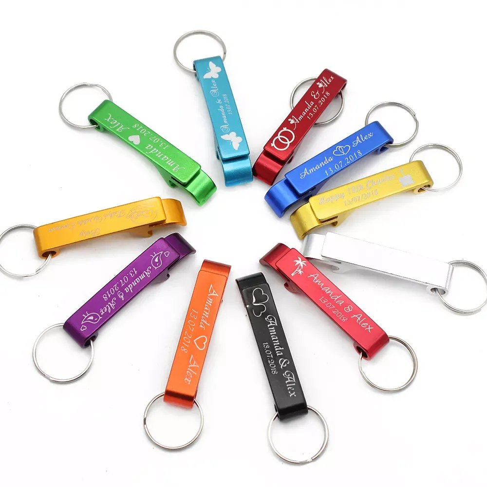 50pcs Personalized Engraved Bottle Openers Key Chain Wedding Favors Brewery, Hotel, Restaurant Logo Christmas Private Customized
50pcs Personalized Engraved Bottle Openers Key Chain Wedding Favors Brewery, Hotel, Restaurant Logo Christmas Private Customized
