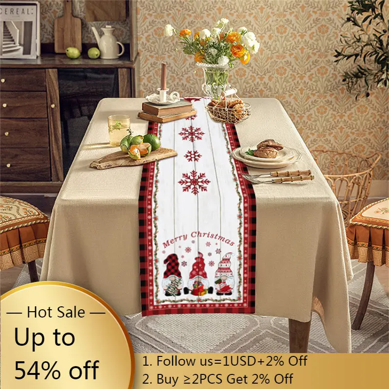 Christmas Table Runner Snowman Tree Deer Prints Table Cover Christmas Decoration Wedding Decor Holiday Party Home Tablecloth
Christmas Table Runner Snowman Tree Deer Prints Table Cover Christmas Decoration Wedding Decor Holiday Party Home Tablecloth