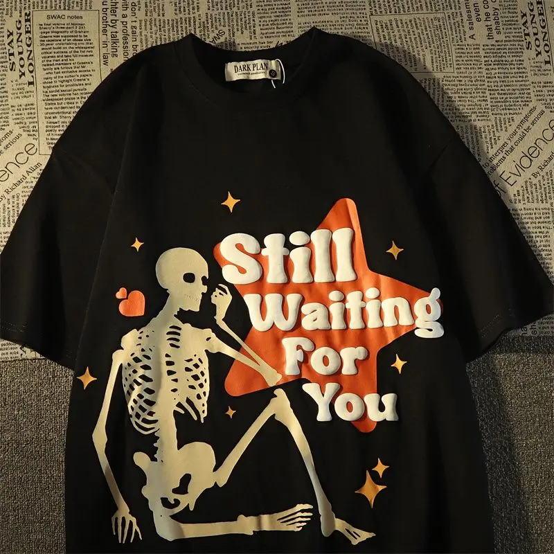 American Vintage Skull Cotton Short Sleeve T-shirt for Men and Women Summer High Street Goth Shirts Hiphop Y2k Tops Graphic Tees
American Vintage Skull Cotton Short Sleeve T-shirt for Men and Women Summer High Street Goth Shirts Hiphop Y2k Tops Graphic Tees