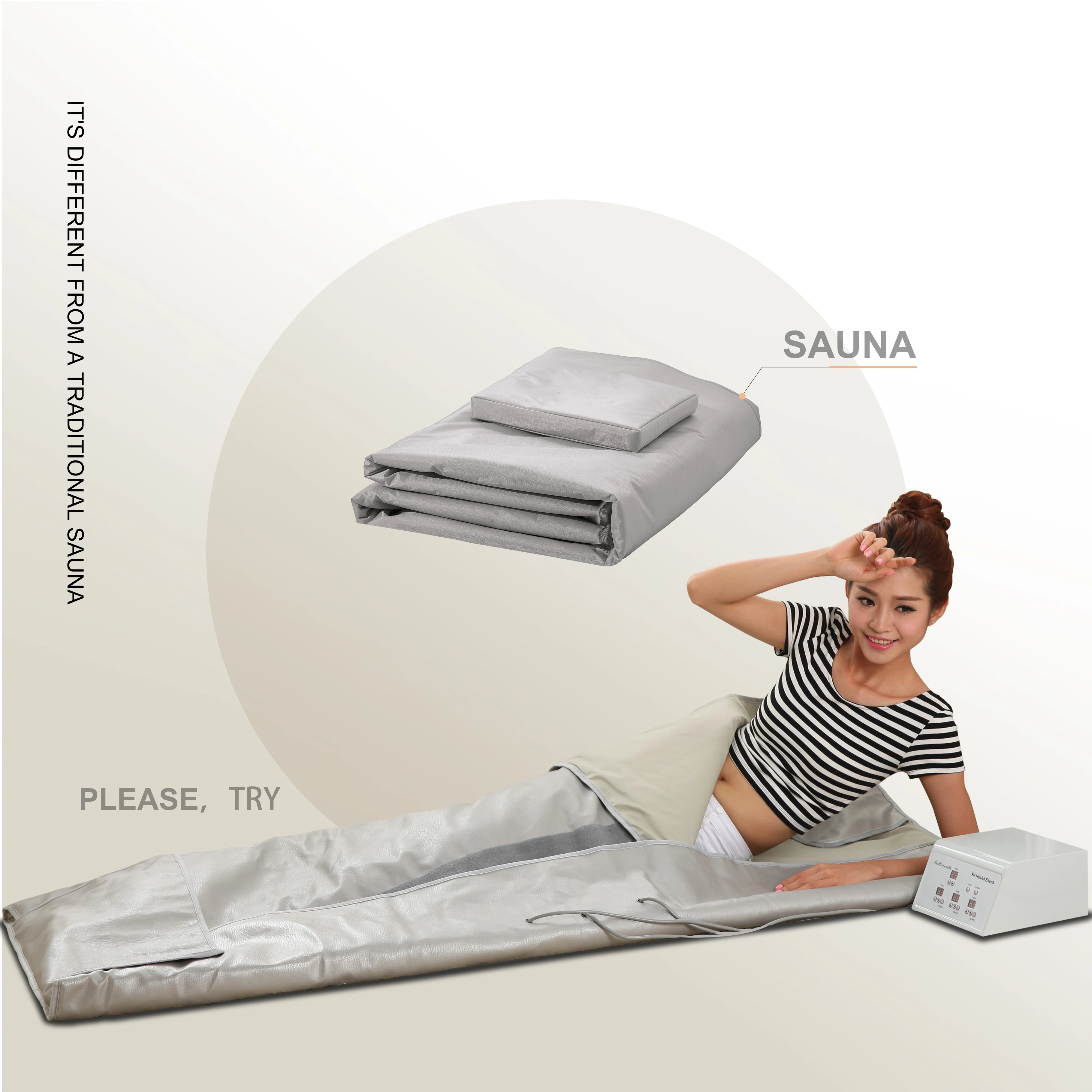 Infrared Sauna Blanket for Detox with 3 zone Controller Sweating Sauna Bed Body Heating with Sleeves for Stress Pain Relief
Infrared Sauna Blanket for Detox with 3 zone Controller Sweating Sauna Bed Body Heating with Sleeves for Stress Pain Relief