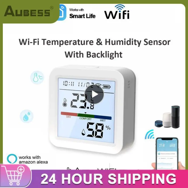 

Voice Support Temperature Sensor Convenient Hygrometer Backlight Support Smart Home Intelligence Household Appliances Precise