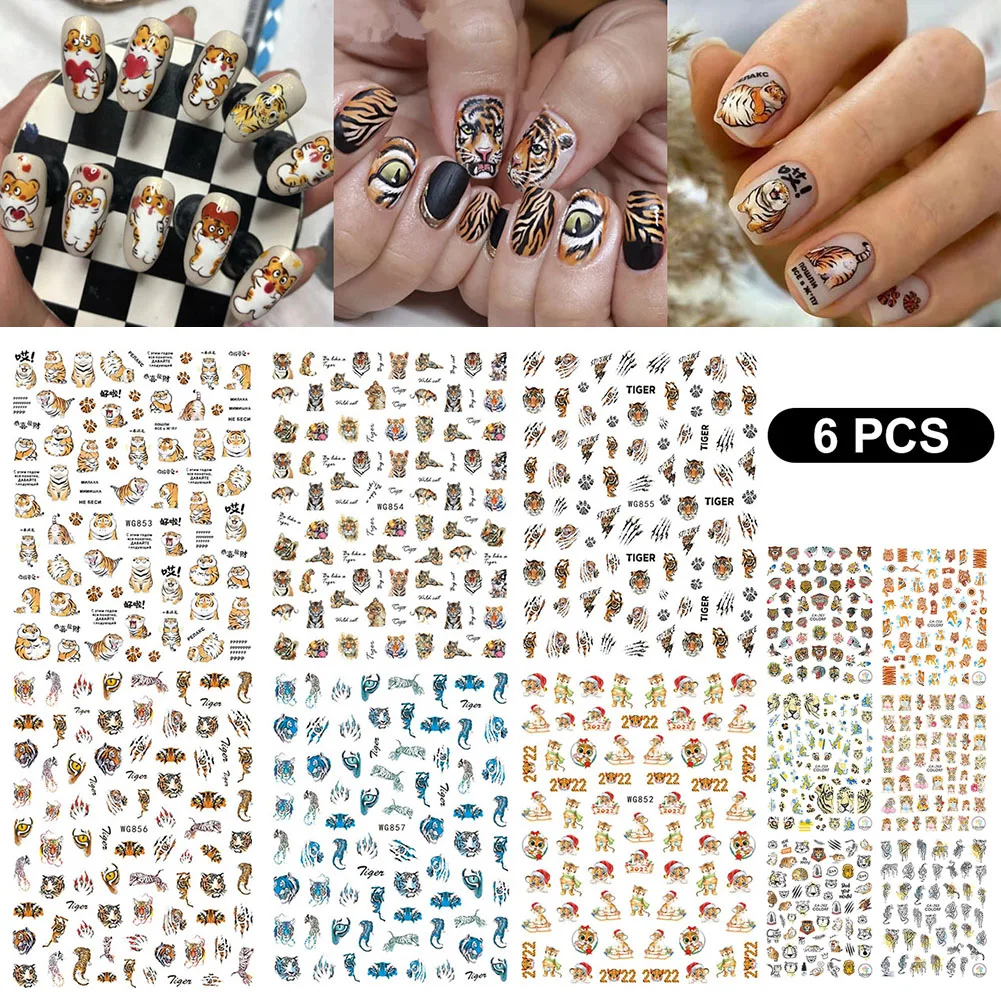 New 2022 3D Cute Tiger Nail Stickers New Year Cartoon Tiger Adhesive Sliders Nail Art Decoration Manicure Accessories
New 2022 3D Cute Tiger Nail Stickers New Year Cartoon Tiger Adhesive Sliders Nail Art Decoration Manicure Accessories