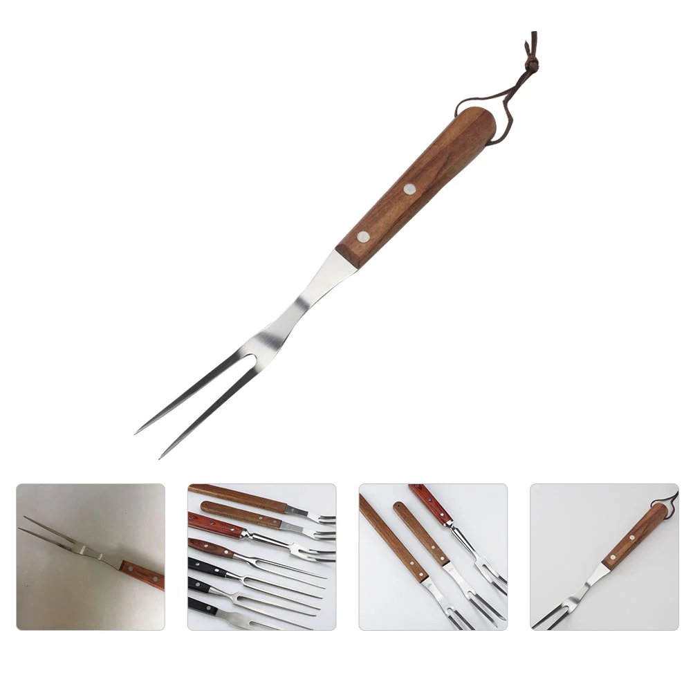 

Fork Stainless Meat Sticks Bbq Forks Barbecue Skewers Metal Roasting Grilling Skewer Steel Marshmallow Steak Outdoor Grill Kebob