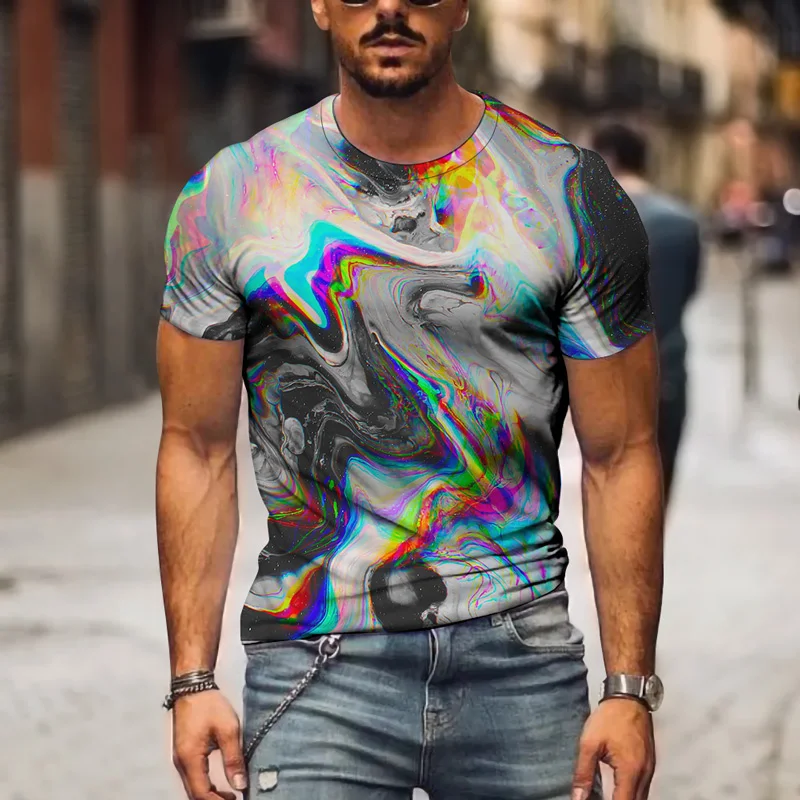 Summer Crew Neck 3D Colorful T-Shirt for Men Full Printed Tees Short Sleeve Tops Summer Casual Shirts Men Clothing Tops Tee 6XL
Summer Crew Neck 3D Colorful T-Shirt for Men Full Printed Tees Short Sleeve Tops Summer Casual Shirts Men Clothing Tops Tee 6XL