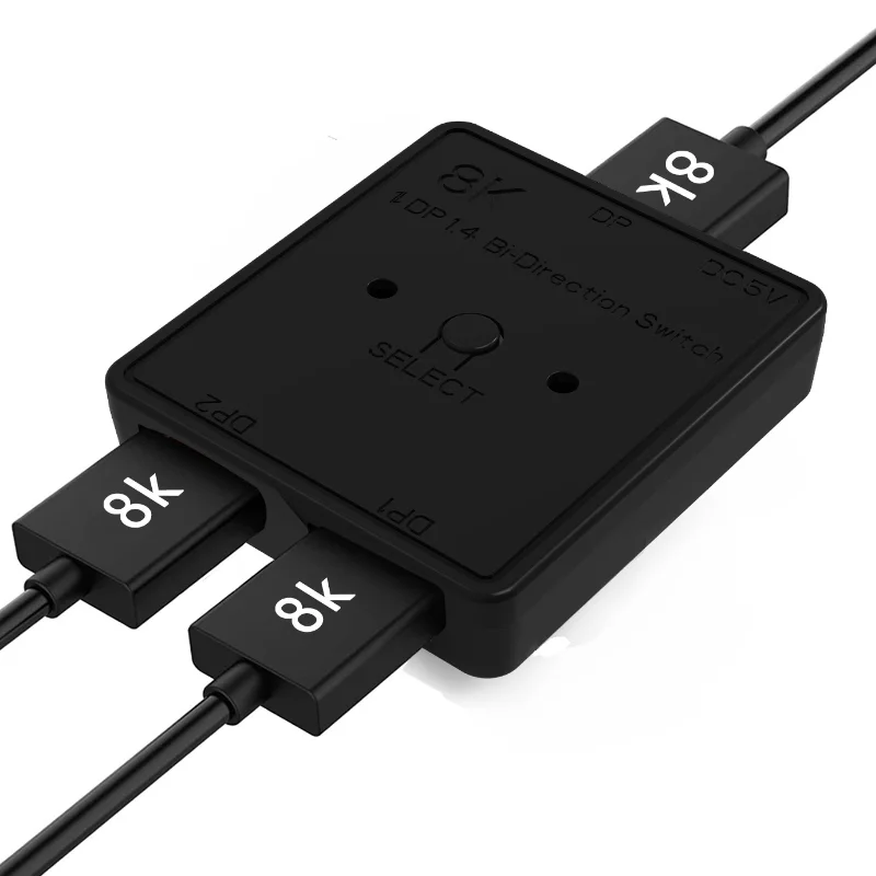 Dp Converter 8k@60HZ High-definition Display 2 Into 1 Two-way Conversion Switch Computer Converter
Dp Converter 8k@60HZ High-definition Display 2 Into 1 Two-way Conversion Switch Computer Converter