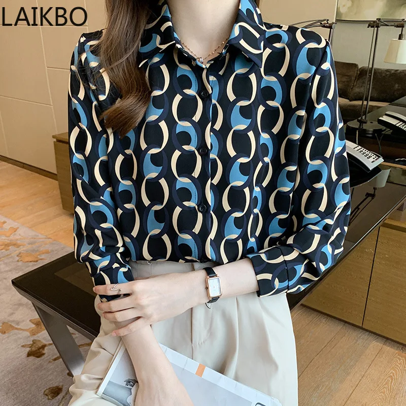 Elegant Chic Fashion Vintage 2021 Women's Shirt Printed Slim Turn-down Collar Button Chiffon Shirts Original Design Ladie Blouse
Elegant Chic Fashion Vintage 2021 Women's Shirt Printed Slim Turn-down Collar Button Chiffon Shirts Original Design Ladie Blouse