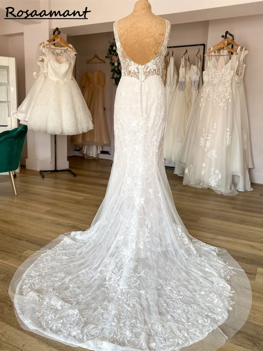 Boho V-Neck Wedding Dress Mermaid For Women 2023 Sleeveless Bride Gown Lace Appliques Illusion Button Vestidos De Noiva
Boho V-Neck Wedding Dress Mermaid For Women 2023 Sleeveless Bride Gown Lace Appliques Illusion Button Vestidos De Noiva