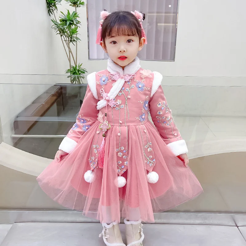 Girls' dress spring and autumn Han dress foreign style nvbao net yarn princess dress children's dress Chinese style Tang new
Girls' dress spring and autumn Han dress foreign style nvbao net yarn princess dress children's dress Chinese style Tang new