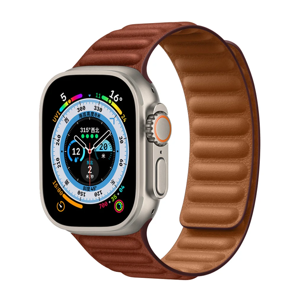 Ремешок кожаный для Apple Watch Band 49 мм 45 мм 41 мм 44 мм 40 мм, магнитный браслет-петля для iWatch Series 8 Ultra 3 SE 6 5 7
Ремешок кожаный для Apple Watch Band 49 мм 45 мм 41 мм 44 мм 40 мм, магнитный браслет-петля для iWatch Series 8 Ultra 3 SE 6 5 7