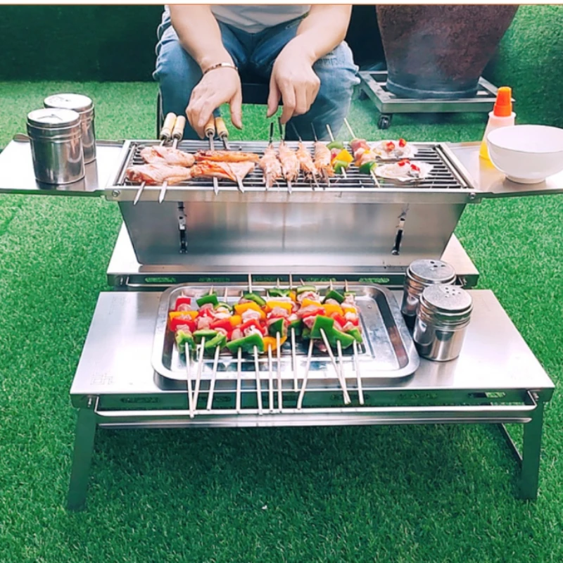 Stainless Steel Portable Folding Grill Outdoor Camping Portable Charcoal Grill Home Smokeless Grill Party Camping Supplies
Stainless Steel Portable Folding Grill Outdoor Camping Portable Charcoal Grill Home Smokeless Grill Party Camping Supplies