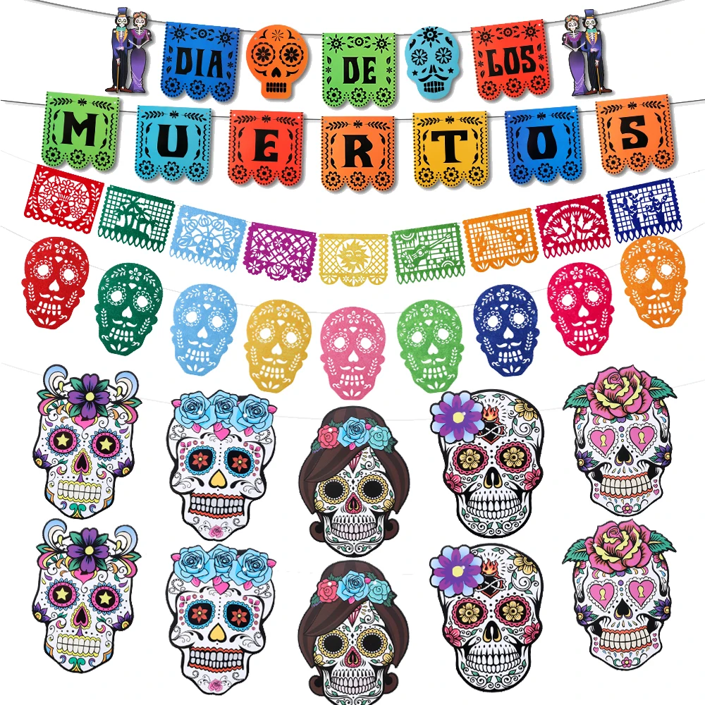 Fiesta Mexico Day of The Dead Theme Skull Banner Multicolor Mexican Photography Backdrop with Photo Booth Props Party Decoration
Fiesta Mexico Day of The Dead Theme Skull Banner Multicolor Mexican Photography Backdrop with Photo Booth Props Party Decoration