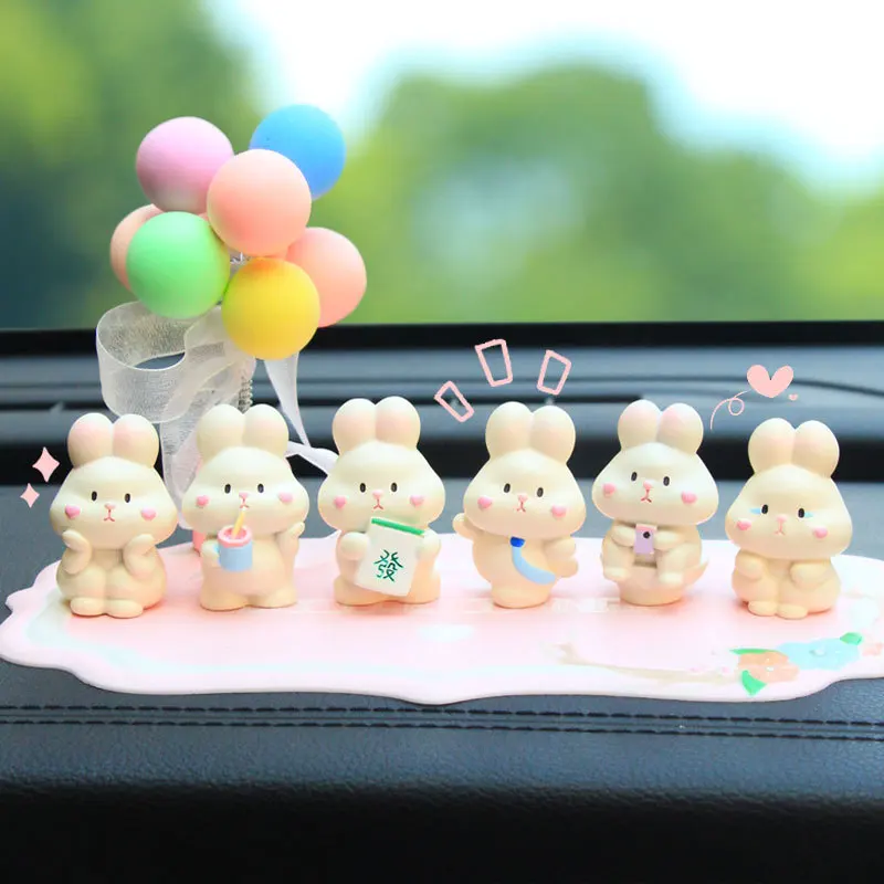 New Car Console Decoration Cartoon Cute Rabbit Ornament Model Balloon Decoration Anti-skid Pad Girl Car Interior Accessories
New Car Console Decoration Cartoon Cute Rabbit Ornament Model Balloon Decoration Anti-skid Pad Girl Car Interior Accessories