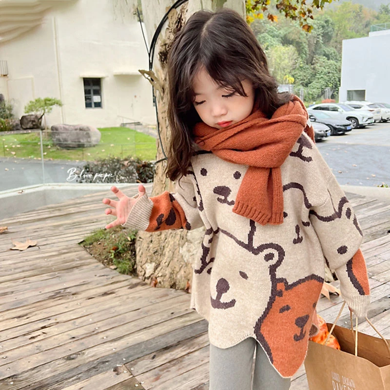 Kids Girls Cartoon Printed Sweaters Bear Pattern Casual Long Pullovers Baby Girls Casual Autumn Clothing Autumn Khaki Pullovers
Kids Girls Cartoon Printed Sweaters Bear Pattern Casual Long Pullovers Baby Girls Casual Autumn Clothing Autumn Khaki Pullovers