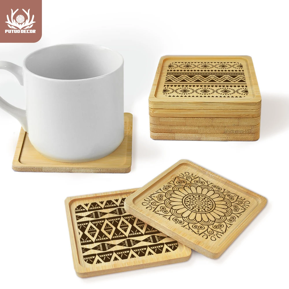 Putuo Decor Durable Wood Coasters Bamboo Plate Placemats Square Heat Resistant Drink Mat Home Decor Table Tea Coffee Cup Pad
Putuo Decor Durable Wood Coasters Bamboo Plate Placemats Square Heat Resistant Drink Mat Home Decor Table Tea Coffee Cup Pad