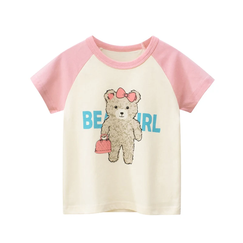 T Shirt For Girl Summer Clothes Kids Short Sleeve Animal Bear Pattern Tops Breathable Soft Casual Tee For Toddlers Baby
T Shirt For Girl Summer Clothes Kids Short Sleeve Animal Bear Pattern Tops Breathable Soft Casual Tee For Toddlers Baby