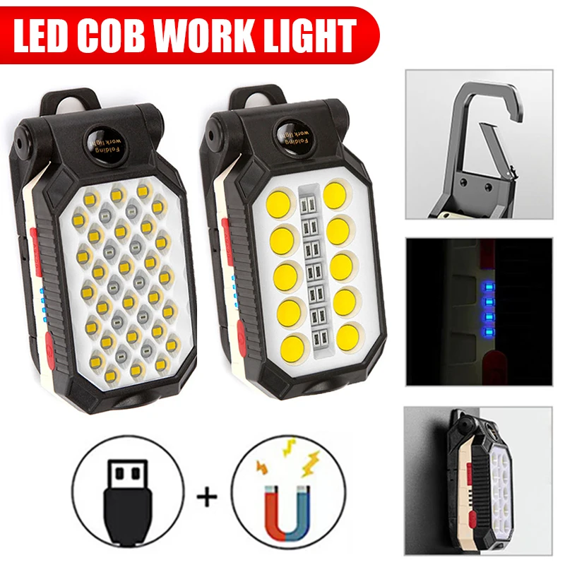 LED COB Rechargeable Magnetic Work Light Portable Flashlight Waterproof Outdoor Camping Lantern Magnet Design Torch
LED COB Rechargeable Magnetic Work Light Portable Flashlight Waterproof Outdoor Camping Lantern Magnet Design Torch