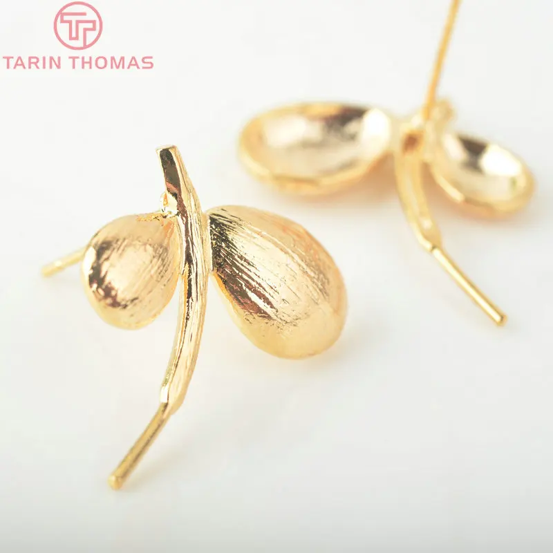 (2073)6PCS Leaf 21*19MM 24K Gold Color Brass Tree Leaf Leaves Stud Earrings Pins High Quality Diy Jewelry Findings Accessories
(2073)6PCS Leaf 21*19MM 24K Gold Color Brass Tree Leaf Leaves Stud Earrings Pins High Quality Diy Jewelry Findings Accessories