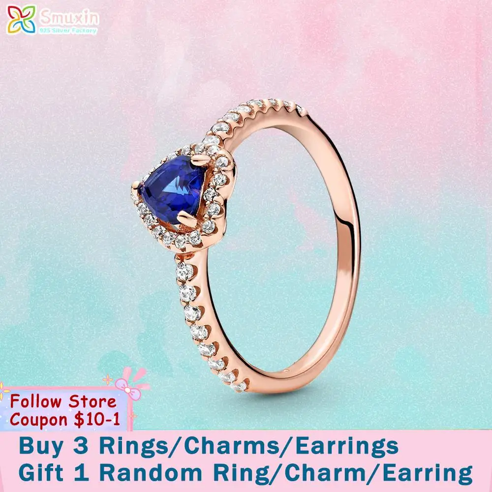 Smuxin 925 Sterling Silver Ring Sparkling Blue Elevated Heart Ring Women Rings Ngagement Rings Women Jewelry Making Girl Gift
Smuxin 925 Sterling Silver Ring Sparkling Blue Elevated Heart Ring Women Rings Ngagement Rings Women Jewelry Making Girl Gift