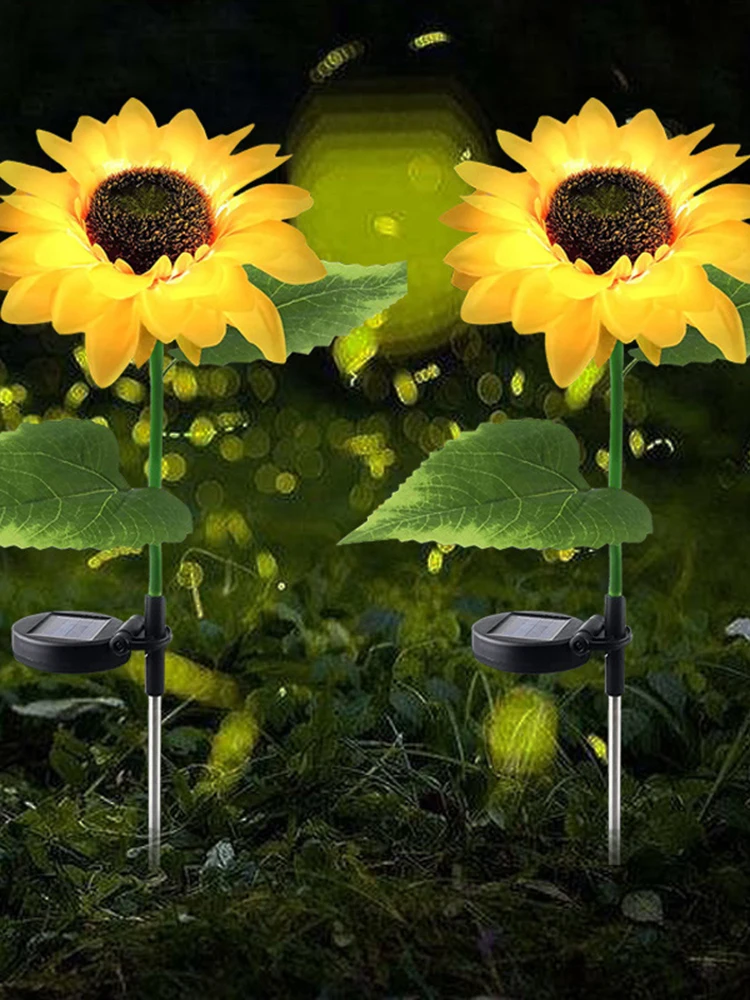 2Pcs Garden Lights Waterproof Solar LED Light Outdoor Sunflower with Stake Lawn Yard Garden Decor Landscape Lighting for Patch
2Pcs Garden Lights Waterproof Solar LED Light Outdoor Sunflower with Stake Lawn Yard Garden Decor Landscape Lighting for Patch
