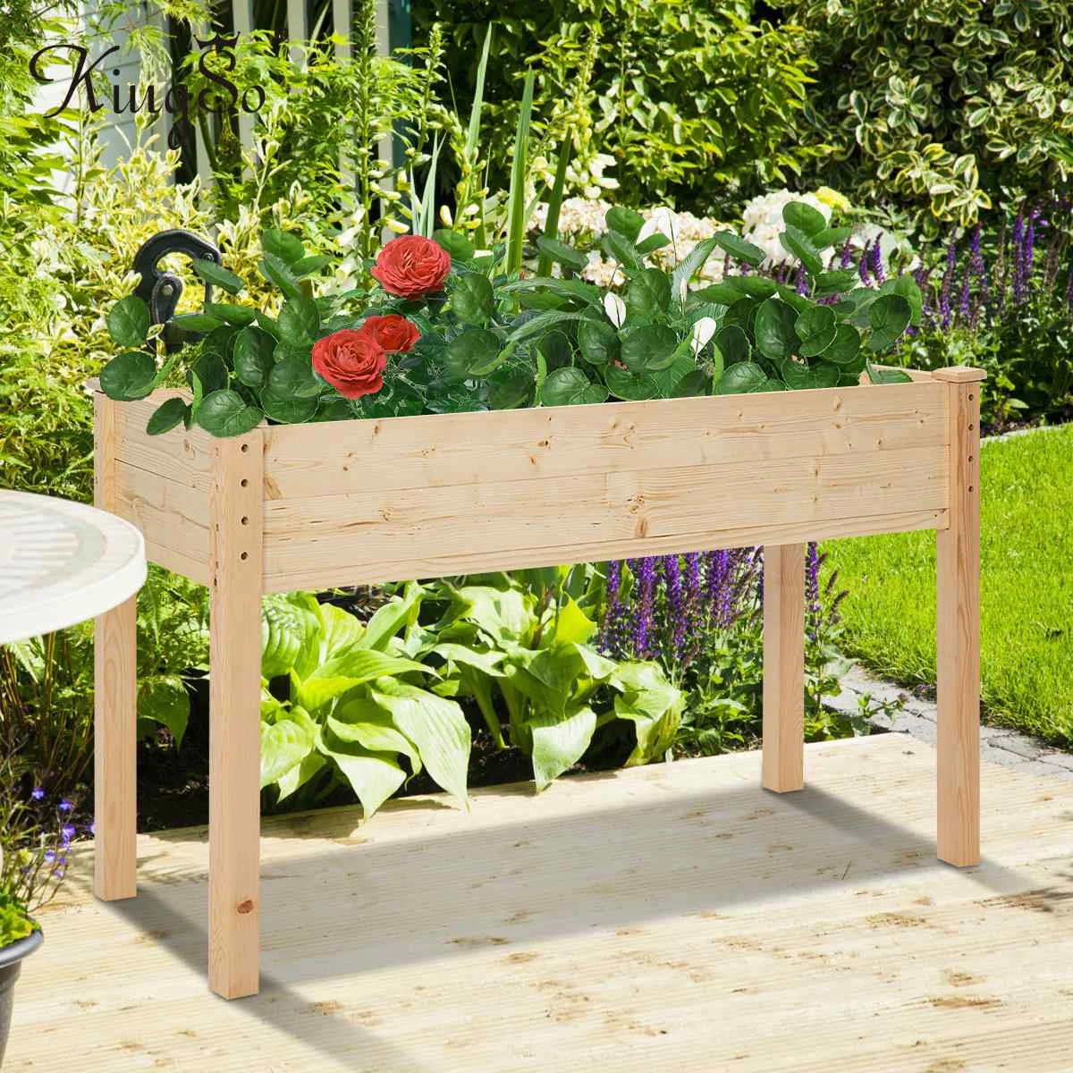 47" x 22" x 30" Fir Wood Garden Bed resists rotting Backyard Patio Grow Flowers Vegetable Raised Garden Planting Box
47" x 22" x 30" Fir Wood Garden Bed resists rotting Backyard Patio Grow Flowers Vegetable Raised Garden Planting Box