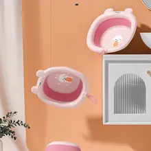 Product Lovely Rabbit Cute Cartoon Baby Nursing Supplies Baby Folding Washbasin Kids Bathtub Household Folding Basin