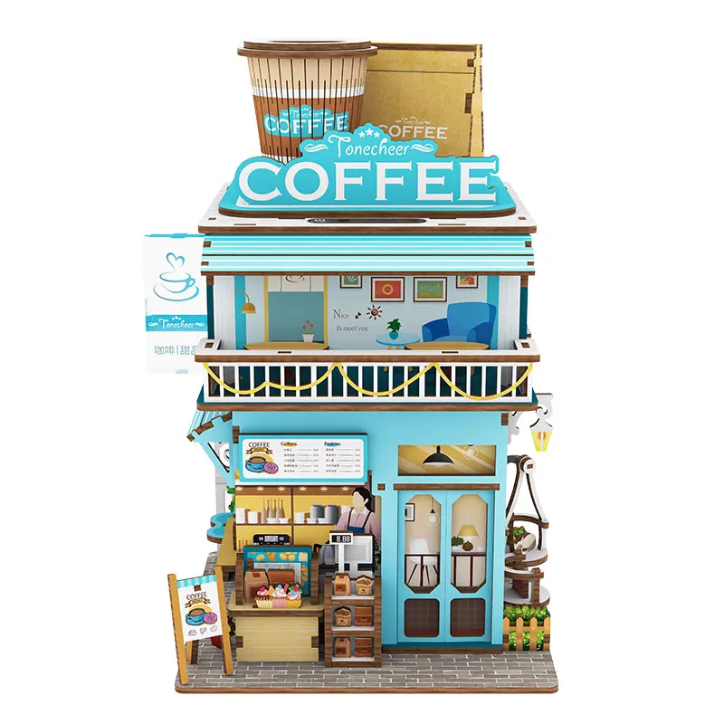 DIY Cape Coffee Shop Wooden Dollhouse Mini Street View Storage House Model Kit Assemble Toys for Children Christmas Gift Casa
DIY Cape Coffee Shop Wooden Dollhouse Mini Street View Storage House Model Kit Assemble Toys for Children Christmas Gift Casa