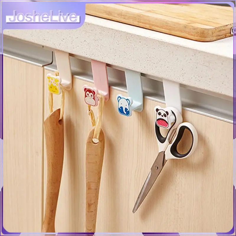 

10pcs Hooks Self Holder Hanger Multifunctional Kitchen Convenience Garbage Bag Hook Carry Bag Drawer Behind Cabinet Door Storage