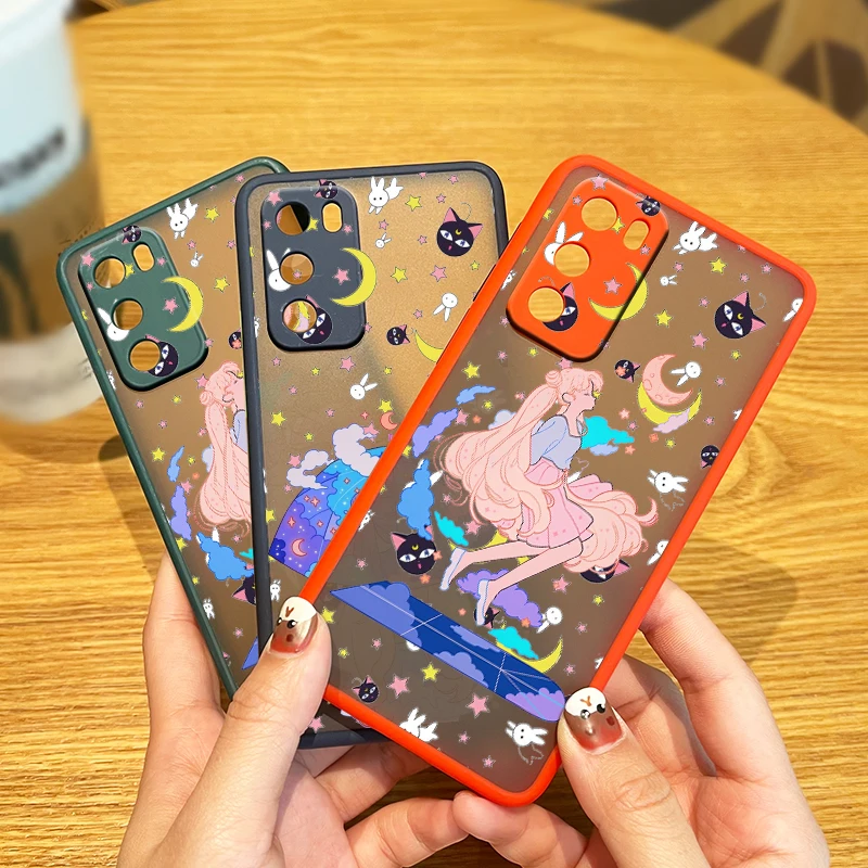 Cute Sailor Moon Gril For Huawei P50 P40 P30 P20 Mate 40 20 Pro Plus Lite Nova 8 7i 2i Frosted Translucent Soft Phone Case
Cute Sailor Moon Gril For Huawei P50 P40 P30 P20 Mate 40 20 Pro Plus Lite Nova 8 7i 2i Frosted Translucent Soft Phone Case
