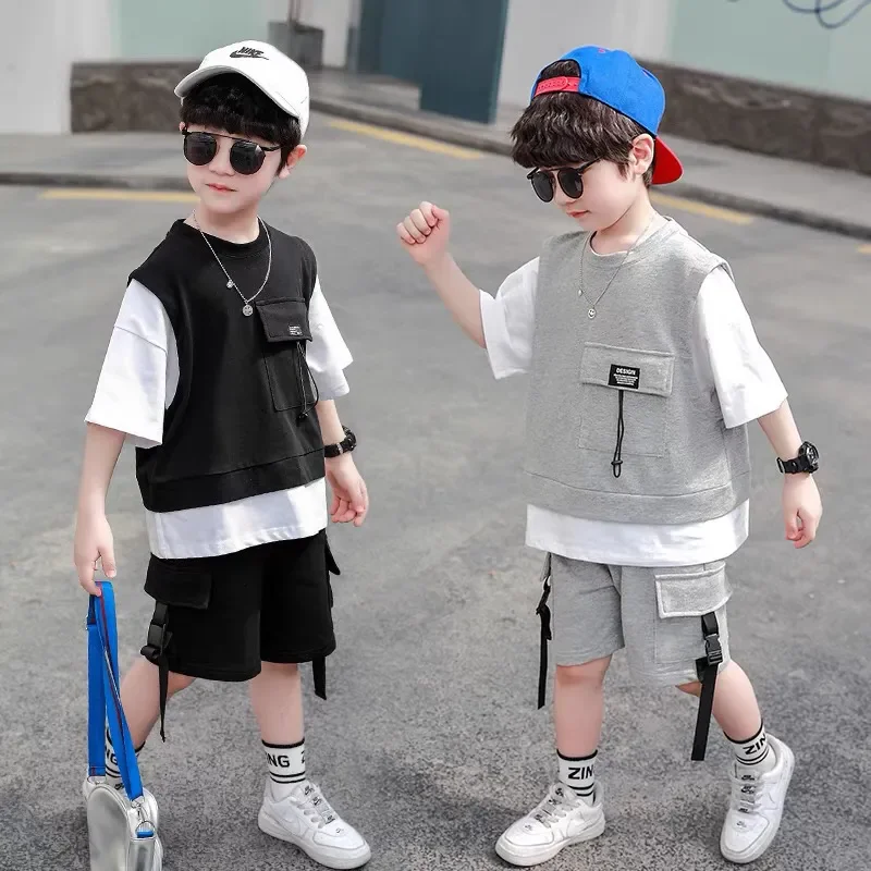 2023 Baby Boys Summer Casual Clothing Outfit kid T-shirt Short Sleeve +cotton Pants Set Kids Baby Toddler Boys Clothes 2-9 Years
2023 Baby Boys Summer Casual Clothing Outfit kid T-shirt Short Sleeve +cotton Pants Set Kids Baby Toddler Boys Clothes 2-9 Years