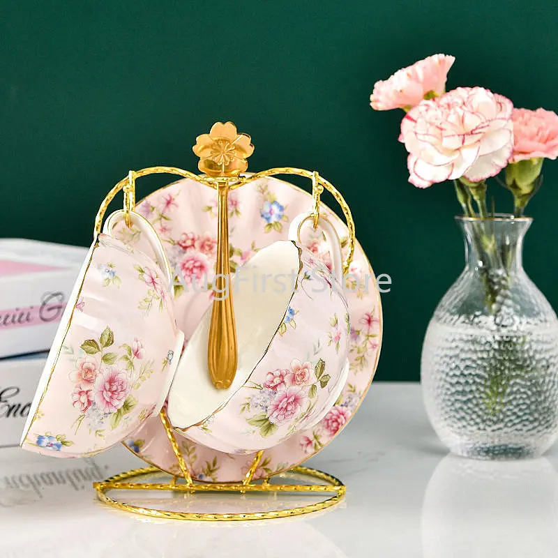 5 Colors Bone China Coffee Cup Saucer Spoon 2 Set Flower Tea Cup Set European Porcelain Cup and Saucer For Coffee Mug Gift 200ML
5 Colors Bone China Coffee Cup Saucer Spoon 2 Set Flower Tea Cup Set European Porcelain Cup and Saucer For Coffee Mug Gift 200ML