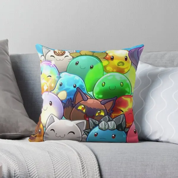 

Slime Rancher Printing Throw Pillow Cover Car Bed Cushion Wedding Soft Home Decor Square Anime Waist Pillows not include