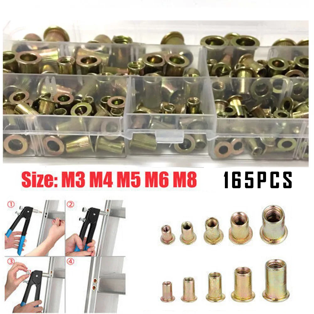 Rivet Nuts Flat Head Insert Nutsert Color-plated Rivet Nuts Stud Internally Threaded Carbon Steel Rivetnut M3 M4 M5 M6 M8
Rivet Nuts Flat Head Insert Nutsert Color-plated Rivet Nuts Stud Internally Threaded Carbon Steel Rivetnut M3 M4 M5 M6 M8