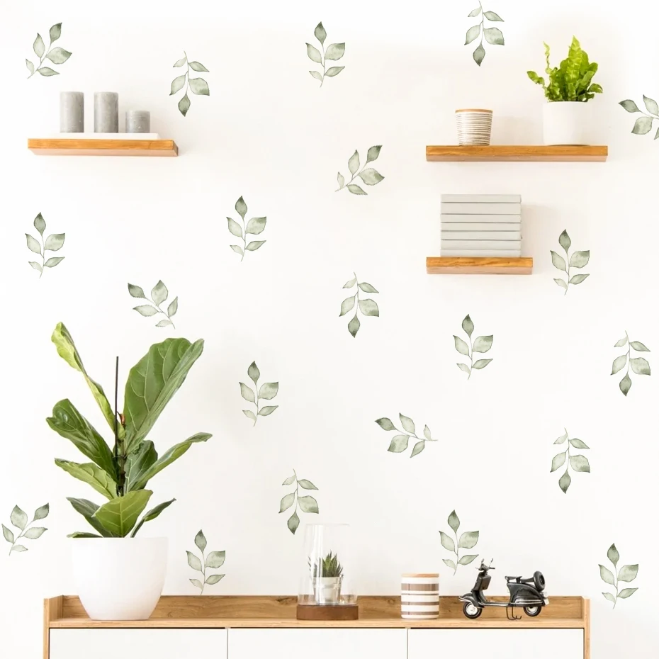 Boho Green Leaves Watercolor Wall Stickers Nursery Art Kids Room Removable Wall Decals Modern Children Interior Home Decoration
Boho Green Leaves Watercolor Wall Stickers Nursery Art Kids Room Removable Wall Decals Modern Children Interior Home Decoration