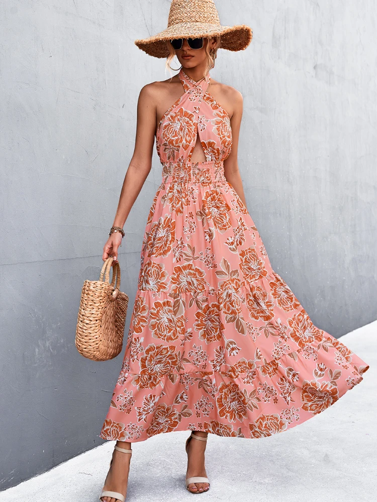 Summer Elegant Sexy beach long Dress Women Print strap Ladies Halter boho dress women vestidos mujer 2022 Sundress beach dress
Summer Elegant Sexy beach long Dress Women Print strap Ladies Halter boho dress women vestidos mujer 2022 Sundress beach dress
