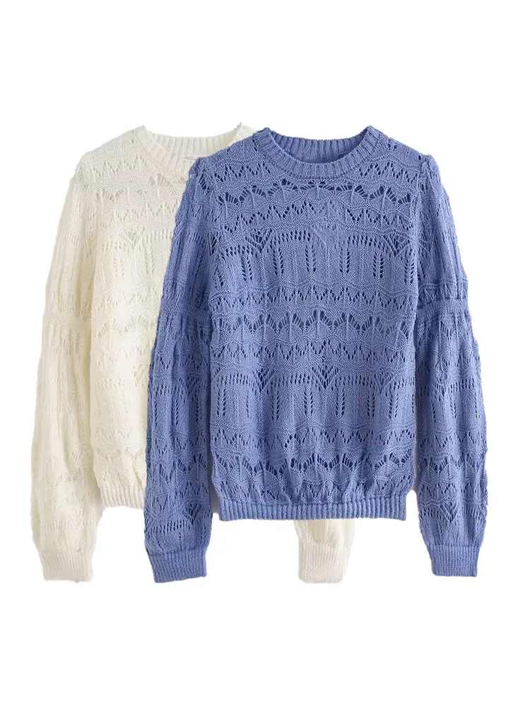 Женский ажурный вязаный свитер, винтажные пуловеры с круглым вырезом и длинным рукавом, шикарные топы, осень 2022
Женский ажурный вязаный свитер, винтажные пуловеры с круглым вырезом и длинным рукавом, шикарные топы, осень 2022