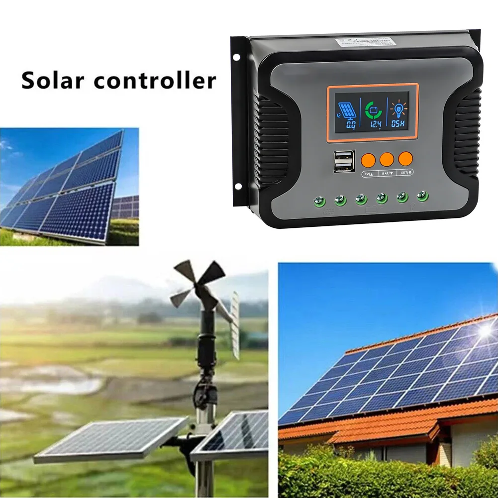 30A PWM Solar Charge Controller Dual USB Ports for Lithium and Lead acid Battery 12V/24V/36V/48V System Voltage LCD Display
30A PWM Solar Charge Controller Dual USB Ports for Lithium and Lead acid Battery 12V/24V/36V/48V System Voltage LCD Display